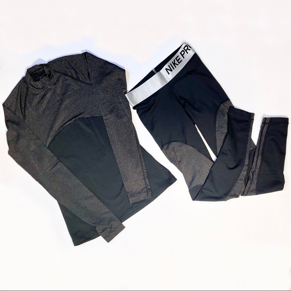Nike Pro Turtle Neck Top & Pro Leggings Set